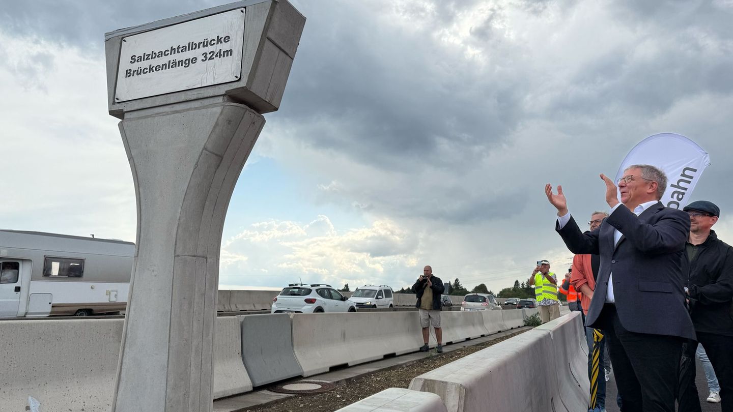Brückenbau: Salzbachtalbrücke der Autobahn 66 ist komplett freigegeben
